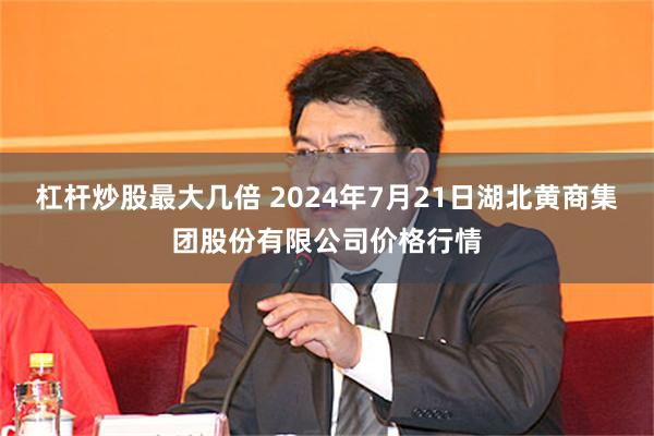 杠杆炒股最大几倍 2024年7月21日湖北黄商集团股份有限公司价格行情