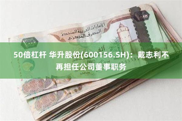 50倍杠杆 华升股份(600156.SH)：戴志利不再担任公司董事职务