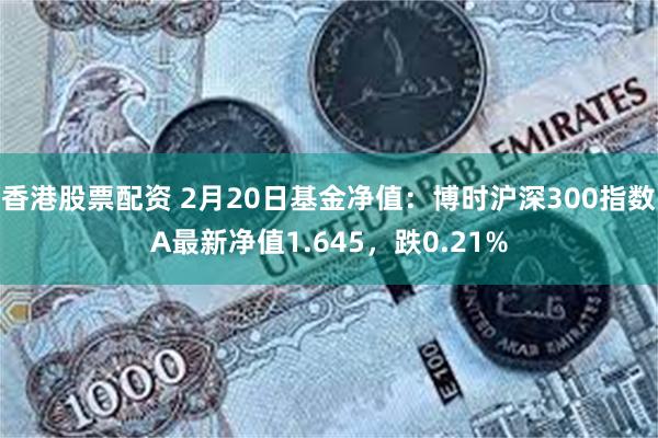 香港股票配资 2月20日基金净值：博时沪深300指数A最新净值1.645，跌0.21%